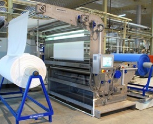 A schematic representation of pad dry dyeing process