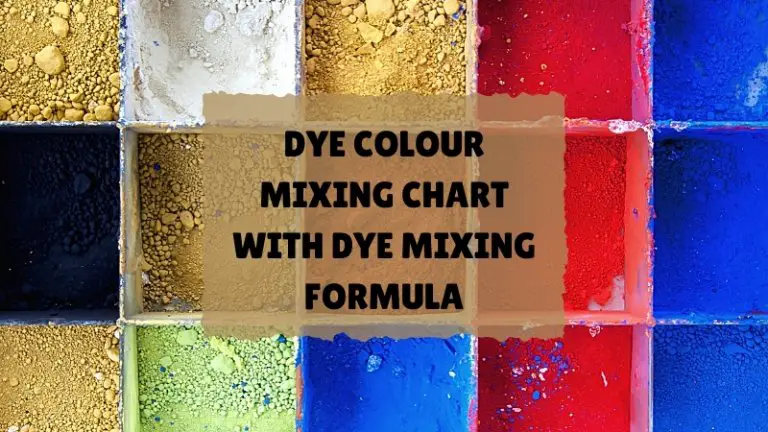 Dye Colour Mixing Chart with Dye Mixing Formula