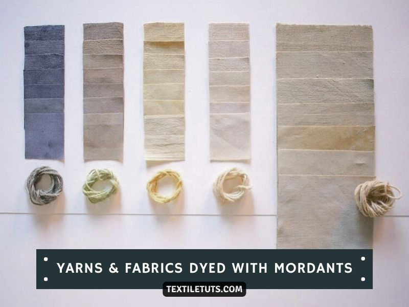 Yarns and Fabrics Dyed with Natural Dyes with the Help of Mordants