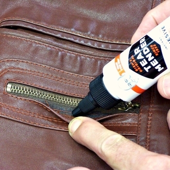 Applying Tear Mender on a Leather Jacket