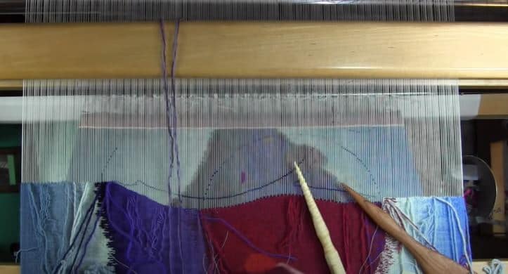 low wrap tapestry loom