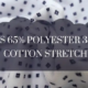 Does 65% polyester 35% cotton stretch?
