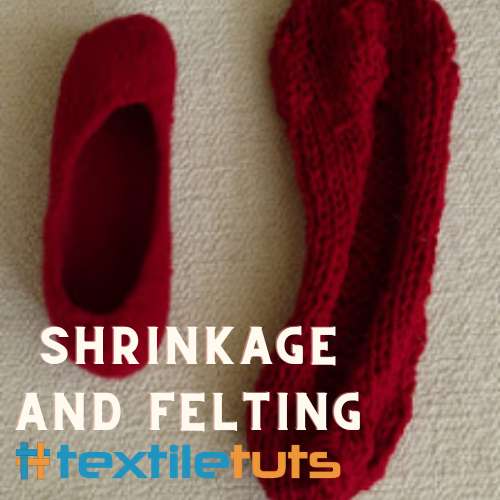 Shrinkage Felting of Knitted Slippers