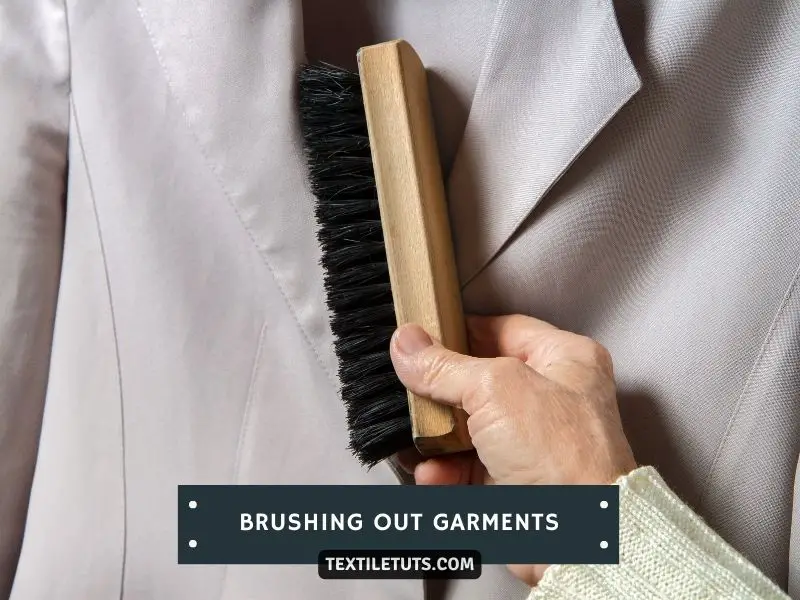 Brushing Out Garments to Prevent Lint on Clothing