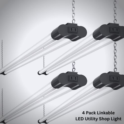 Bbounder 4 Pack Linkable LED Utility Shop Light