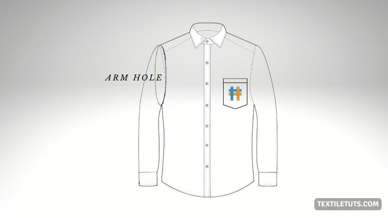Arm Hole Measurement of a Basic Shirt