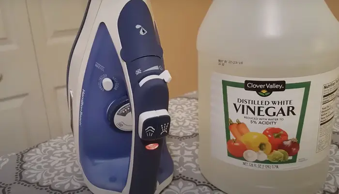 Distilled white vinegar used in Steam Ironing