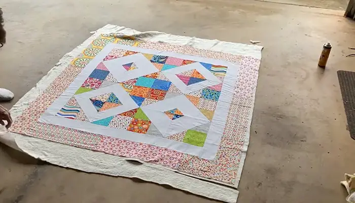 How to Sandwich a Quilt with Adhesive Spray