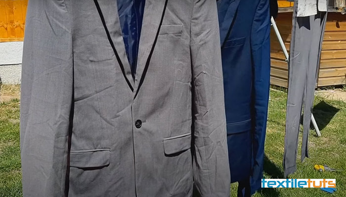 air-drying out suit in direct sunlight