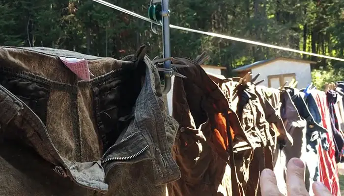hang your clothing outside to allow fresh air