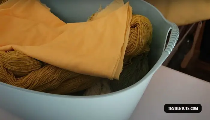 yellow fabric dying