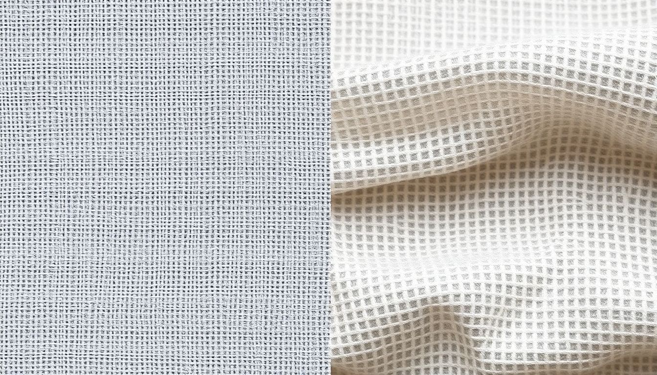 Microscopic comparison of air-dried linen fibers versus high-heat tumble dried linen fibers showing structural differences