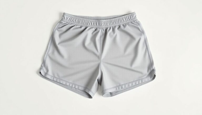 Puma performance running shorts and T-shirt showing polyester synthetic activewear fabric
