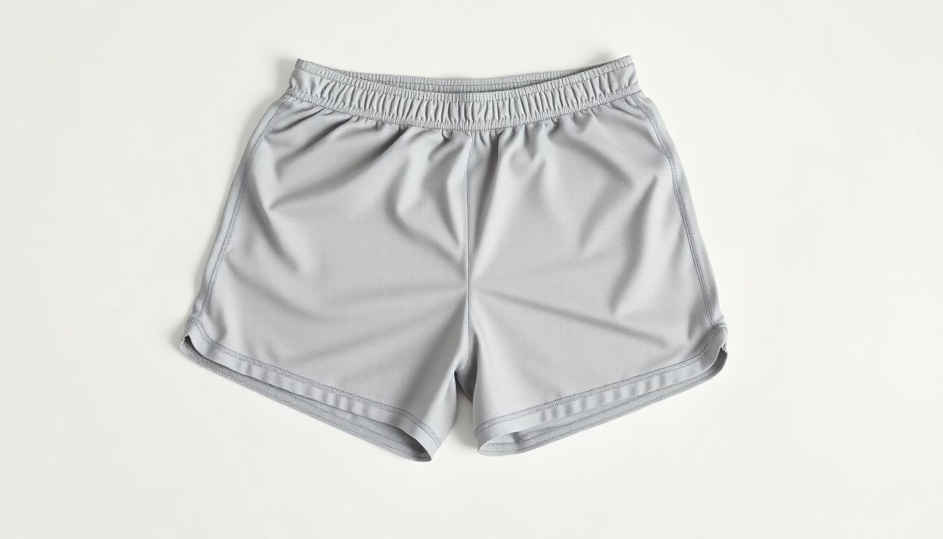 Puma performance running shorts and T-shirt showing polyester synthetic activewear fabric