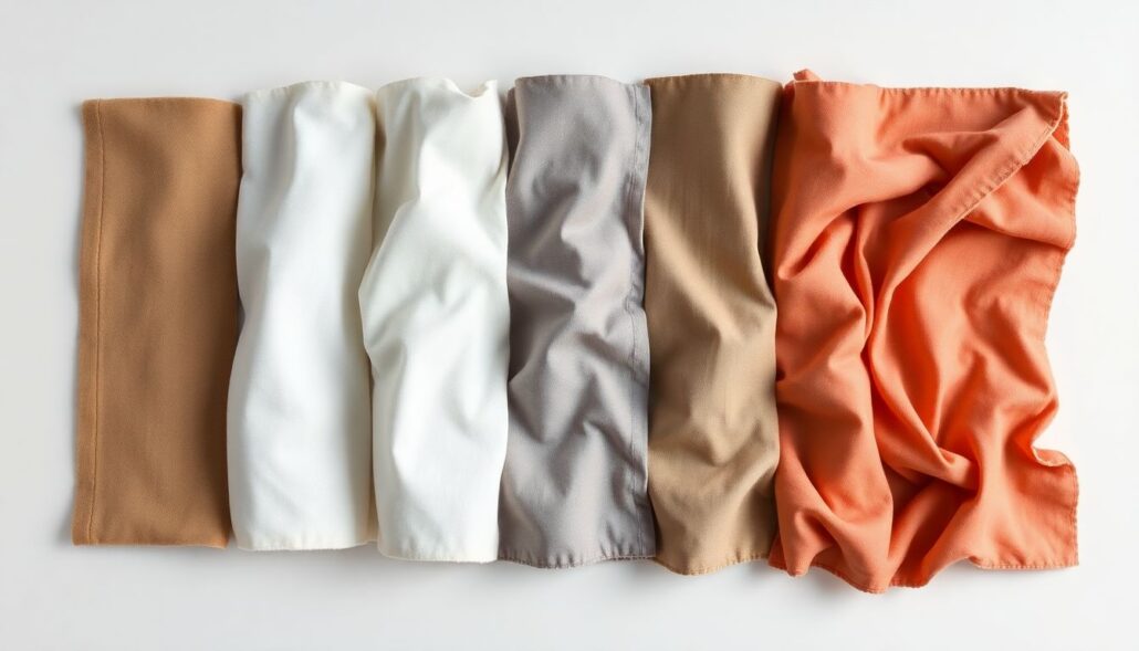 Shrinkage risk scale for common Zara fabric types from high-risk viscose to low-risk polyester