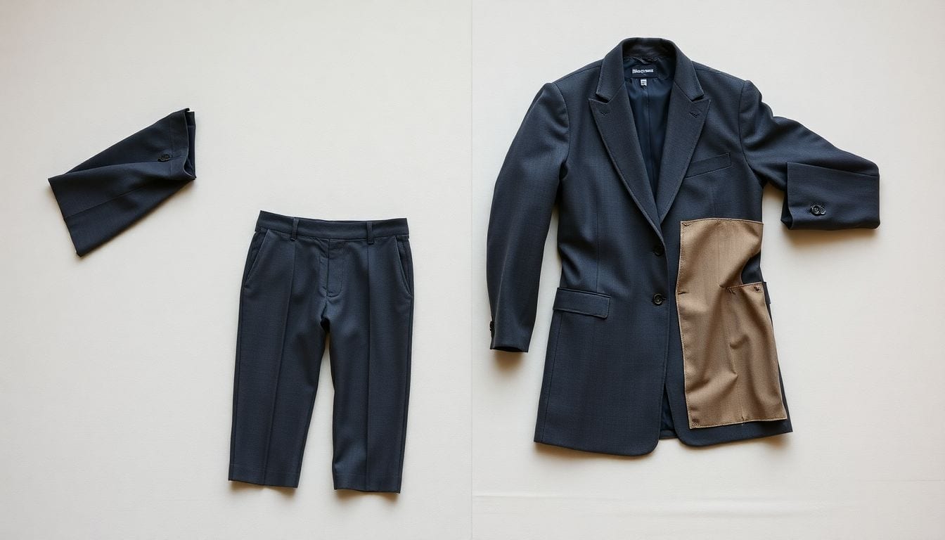 Infographic comparing tailoring timelines from simple 1-day hemming to complex 4-week restructure alterations