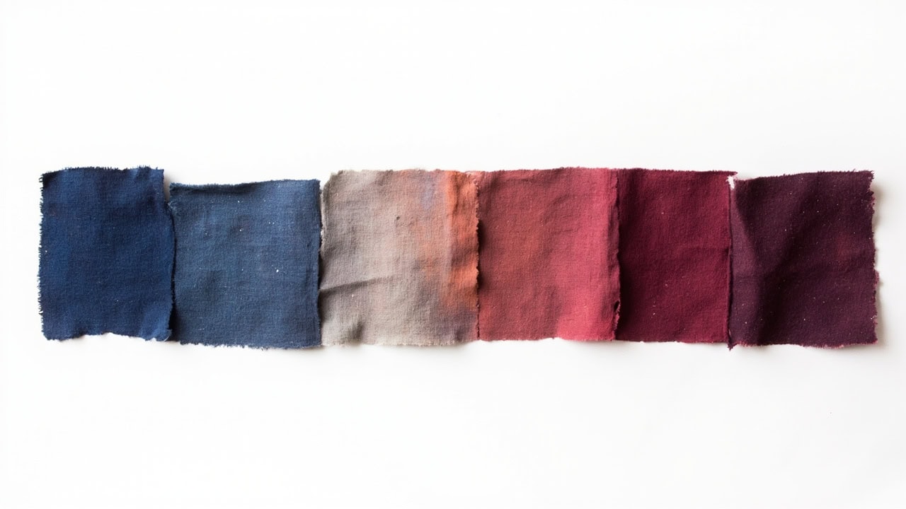 Educational infographic showing five steps of overdyeing fabric with numbered process stages