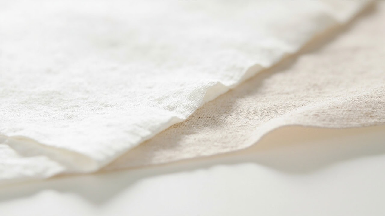 Macro comparison of modal fiber smoothness versus standard viscose showing the difference in filament structure at 50x magnification