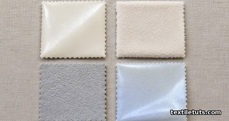 Flat-lay of four knit fabric swatches showing resin, cellulase, plasma, and polymer anti-pilling finishes.