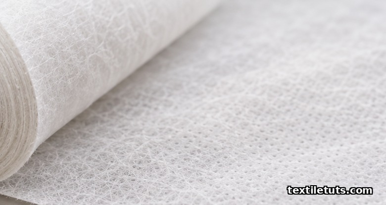 Close-up of a sheet of white spunbond polypropylene nonwoven fabric showing fine random-laid filaments and calender-bond dot pattern.