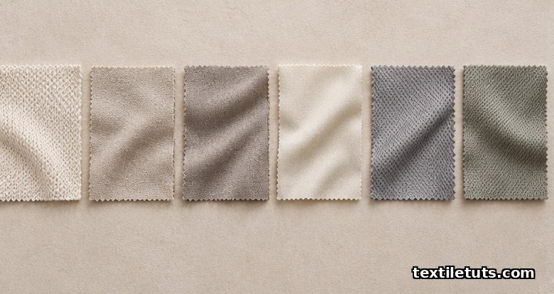 Six undergarment fabric swatches in a row: cotton, cotton-elastane, modal-elastane, micromodal-elastane, nylon-elastane, and bamboo viscose blends.
