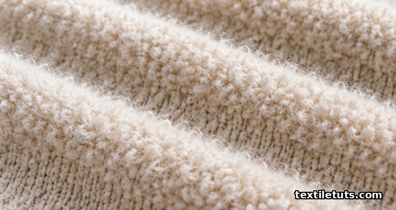 Macro close-up of brushed knit fleece fabric surface showing dense raised fiber nap on circular-knit jersey for fleece production.