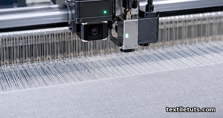 On-loom camera and piezoelectric sensor monitoring yarn quality on a weaving machine