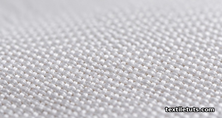 Macro close-up of pinpoint oxford fabric showing a tight 2/1 modified basketweave with a smooth mercerized surface.