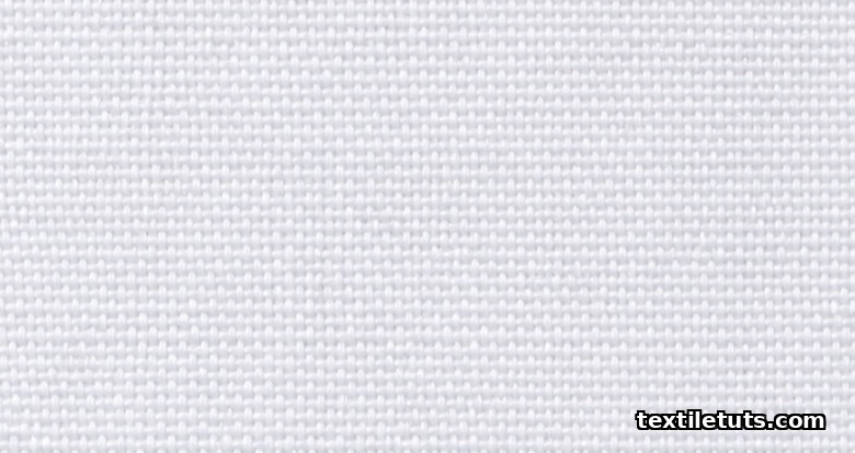 Macro close-up of white cotton poplin shirting showing fine horizontal cords and the tight 1/1 plain weave grid.