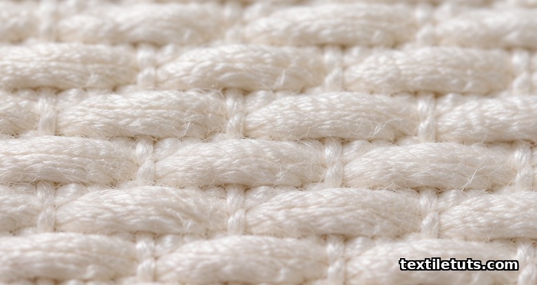 Extreme close-up of woven cotton sateen surface showing soft horizontal weft floats with slight matte bloom under side light.