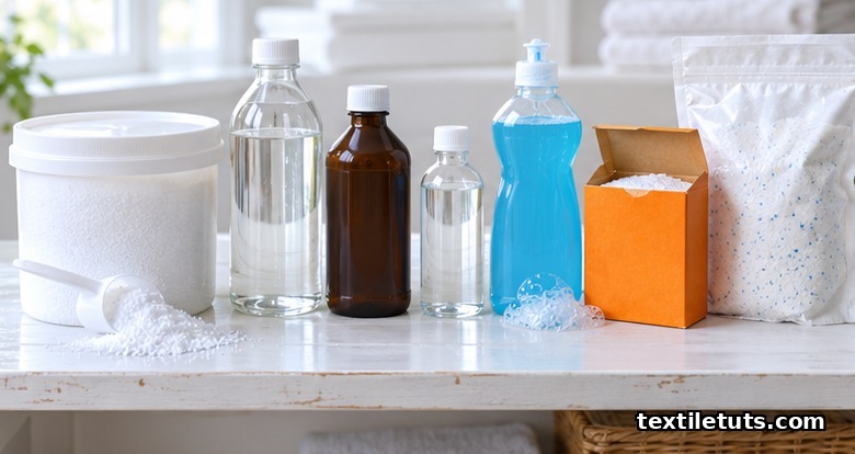 Stain removal toolkit with oxygen bleach, white vinegar, hydrogen peroxide, rubbing alcohol, dish soap and baking soda