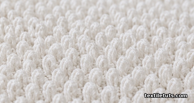 Macro close-up of dense uniform cotton terry loops forming the absorbent pile surface of a finished towel.