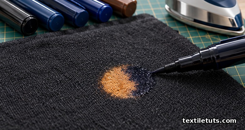 Folded white and ecru linen next to hydrogen peroxide beside dyed linen with color-safe oxygen bleach powder